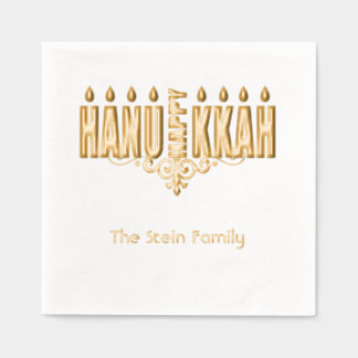 Serviettes empilées Hannukah Foil
