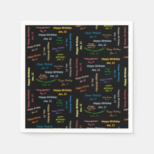 Serviettes en papier 11 janvier Anniversaire