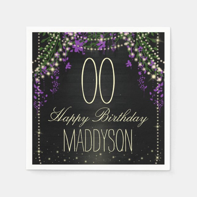 Serviettes En Papier 16e 18e 21e 30e 40e 50e 60e 70e anniversaire (Devant)