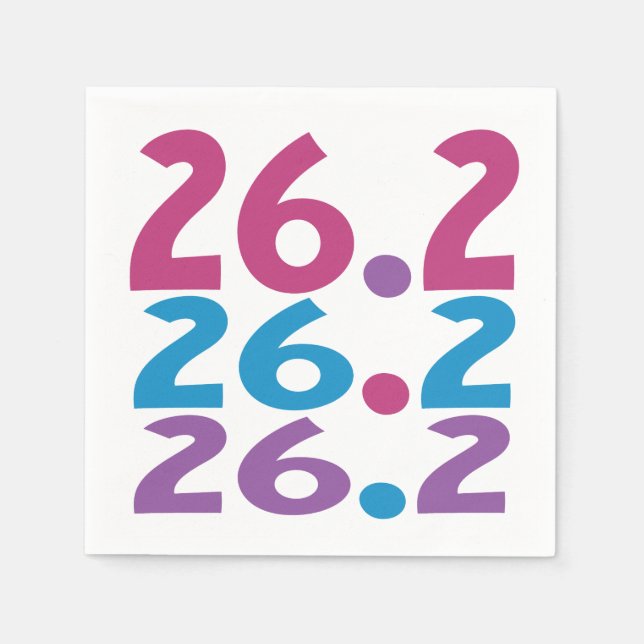 Serviettes En Papier 26.2 marathonien - Marathon Runner thème (Devant)