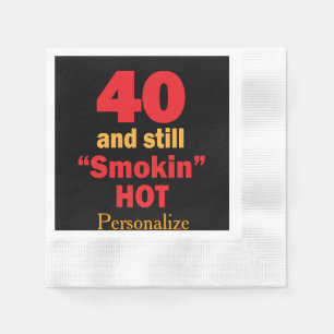 Serviettes En Papier 40 et toujours anniversaire chaud de Smokin  