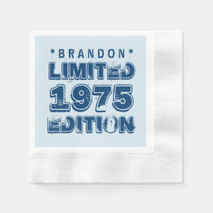 Serviettes En Papier 40e anniversaire 1975 Édition limitée Personnali