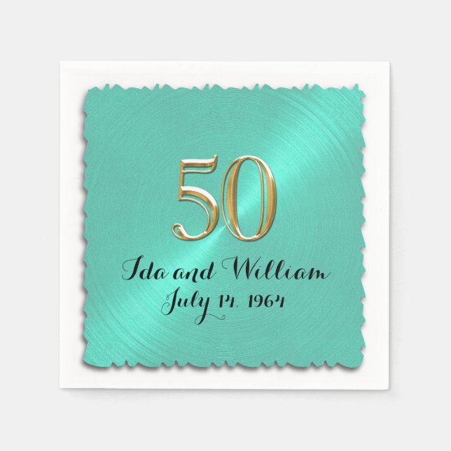 Serviettes En Papier 50e anniversaire (Devant)