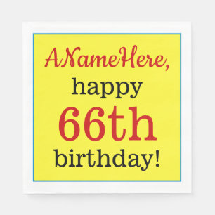 Serviettes en papier 66e anniversaire