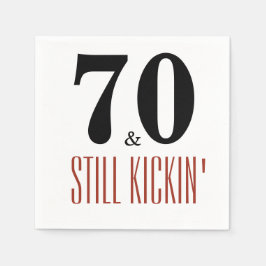 Serviettes En Papier 70 et Kickin' Anniversaire de fête Napkin