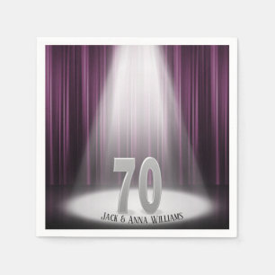 Serviettes En Papier 70e anniversaire du mariage sous les projecteurs