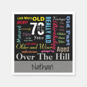 Serviettes En Papier 70ème Joyeux Jour de la Marche dans un style Graff