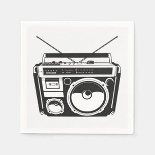 Serviettes En Papier 80s Boombox