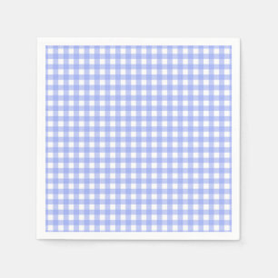Serviettes en papier à carreaux violets Faye et La