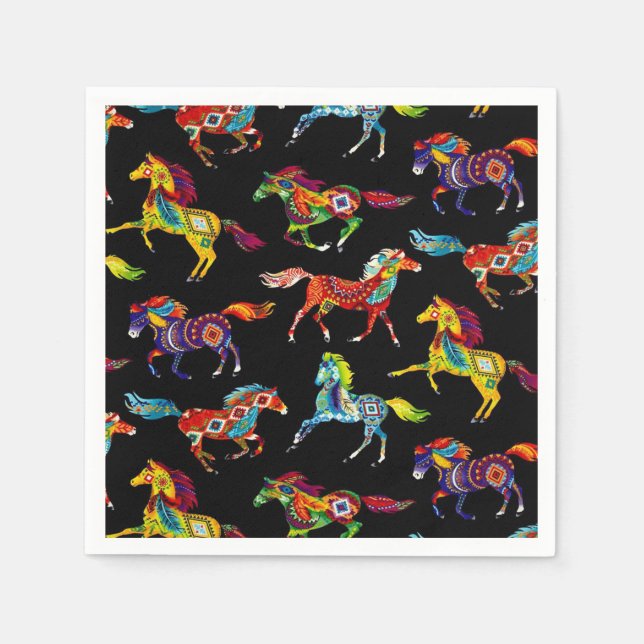 Serviettes en papier à cheval (Devant)
