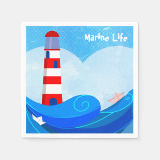 Serviettes en papier à cocktail Lighthouse