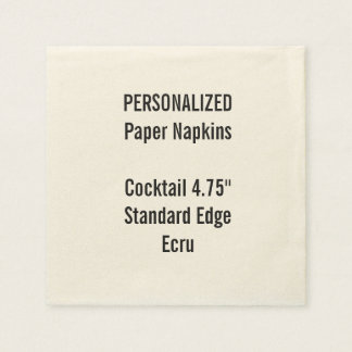 Serviettes en papier à cocktail petit ECRU personn