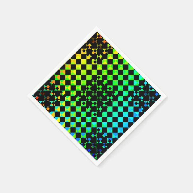 Serviettes En Papier à damiers Twist par Kenneth Yoncich (Coin)