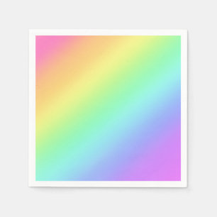 Serviettes en papier à dégradé arc-en-ciel
