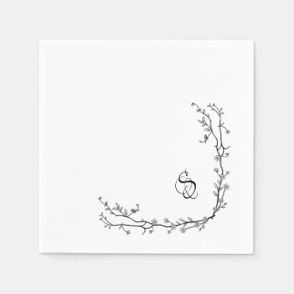 Serviettes en papier à monogramme