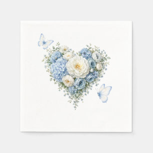Serviettes en papier à motif d'hortensia