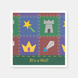 Serviettes En Papier A Wee One's Imaginaire Quilt Baby shower serviette