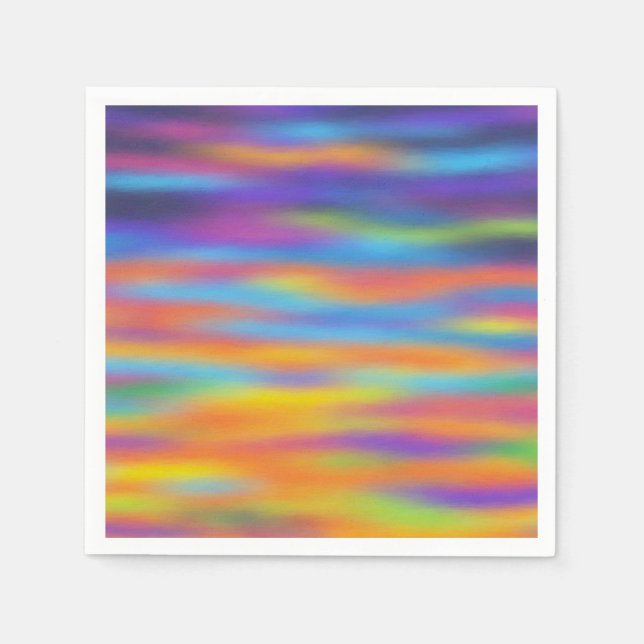 Serviettes En Papier Abstrait Desert Sunset Sky Artwork (Devant)