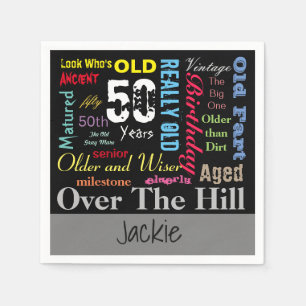 Serviettes En Papier Âge DO-IT-YOURSELF   50e anniversaire heureux   J