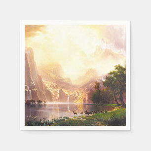 Serviettes En Papier Albert Bierstadt parmi la sierra Nevada