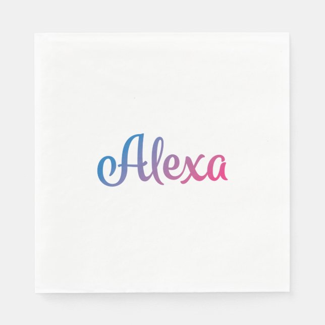 Serviettes En Papier Alexa Stylish Cursive (Devant)