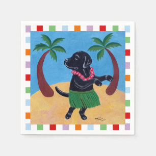 Serviettes En Papier Aloha peinture noire de laboratoire