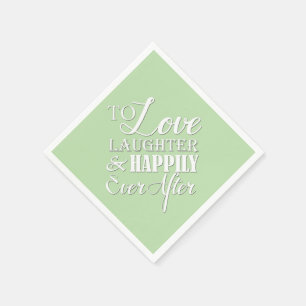 Serviettes En Papier Amour Rire Heureusement Jamais Après Mariage Napki