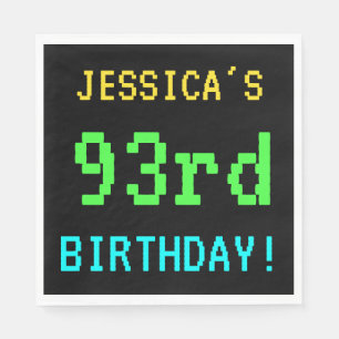 Serviettes En Papier Amusant Vintage/Retro jeu vidéo Look 93ème anniver