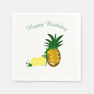 Serviettes En Papier Ananas avec anneaux