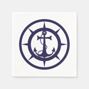 Serviettes En Papier Ancre nautique