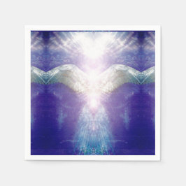 Serviettes En Papier ange violet argenté