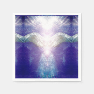 Serviettes En Papier ange violet argenté
