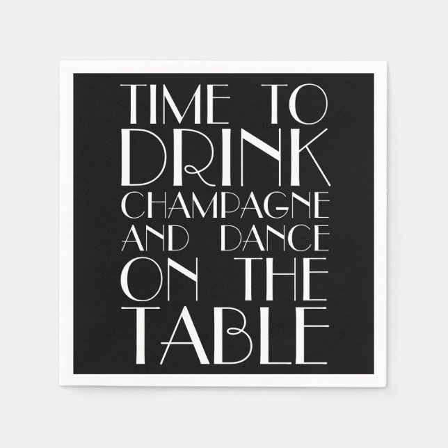 Serviettes En Papier Années folles Napkin (Devant)