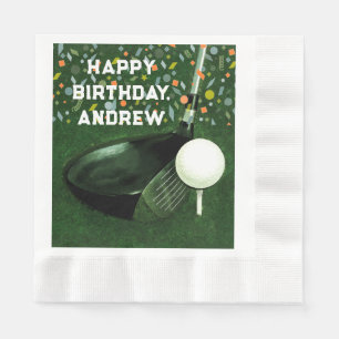 Serviettes En Papier Anniversaire de golf