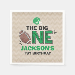 Serviettes En Papier Anniversaire du football de serviette de partie du