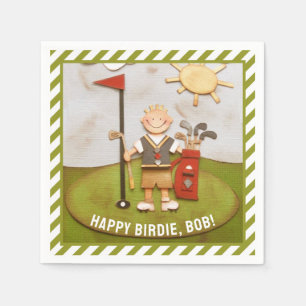 Serviettes En Papier anniversaire golf-orienté