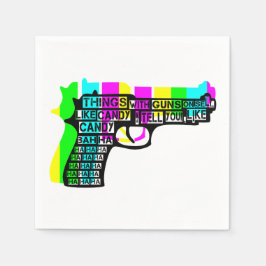 Serviettes En Papier Armes et bonbons
