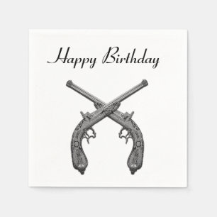 Serviettes En Papier Armes joyeuses Anniversaire