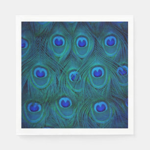 Serviettes En Papier Art Déco Parisien Turquoise Vert Peacock Feature