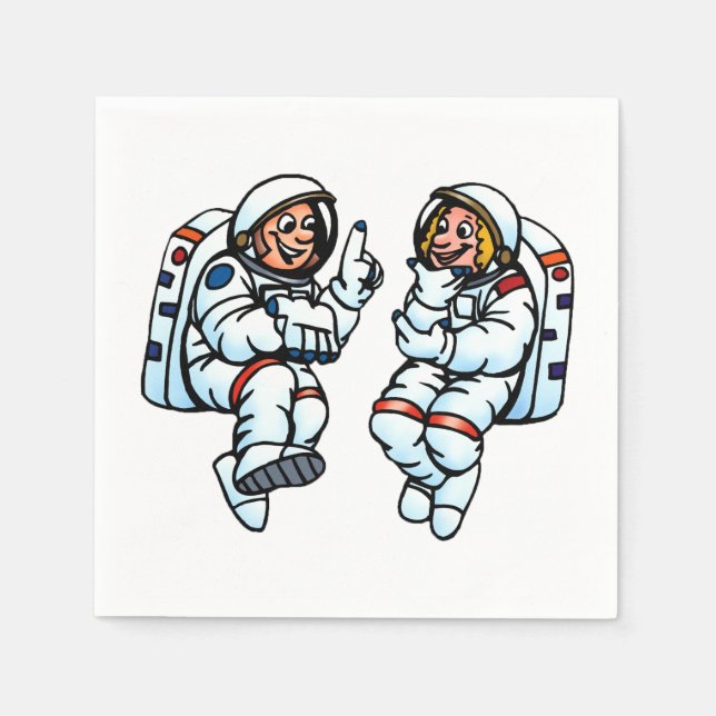Serviettes en papier astronautes (Devant)