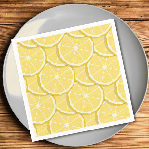 Serviettes en papier au citron   Été italien