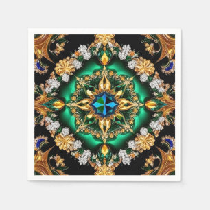 Serviettes en papier aux couleurs brésiliennes