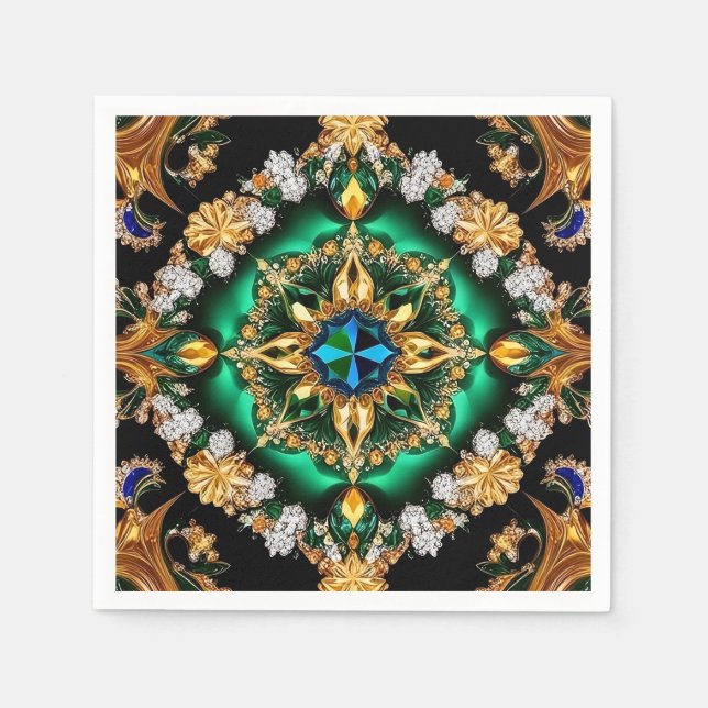 Serviettes en papier aux couleurs brésiliennes (Devant)