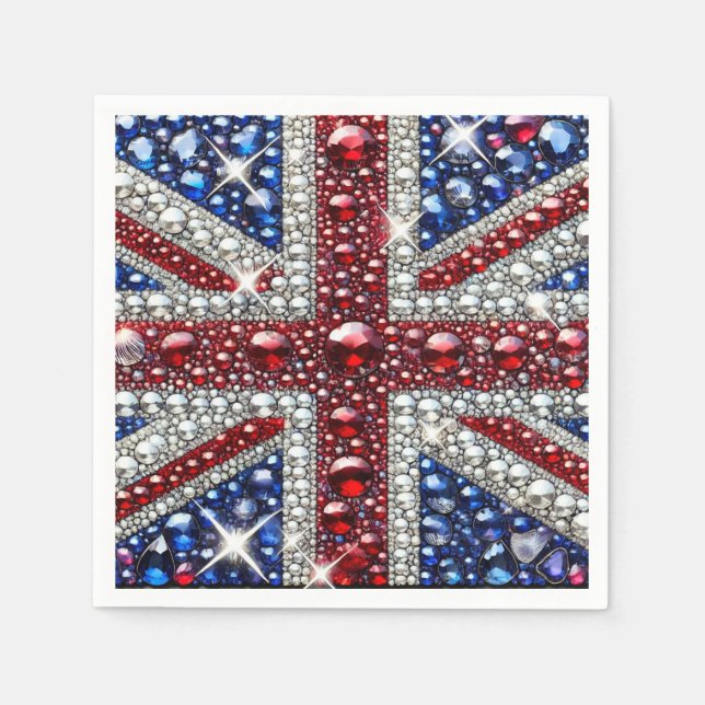 Serviettes en papier aux couleurs britanniques Des (Devant)