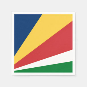 Serviettes en papier avec les couleurs seychellois