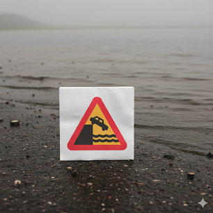 Serviettes en papier avec panneau de signalisation