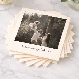 Serviettes en papier avec photos Polaroid   Art ré
