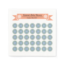 Serviettes en papier Azura Crest pour Baby Shower
