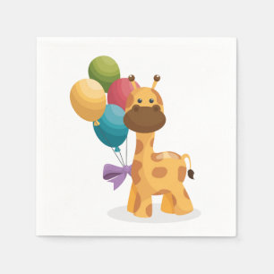 Serviettes en papier Baby Girafe, Baby Shower Safa