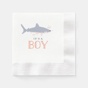 Serviettes En Papier Baby shower d'espèce marine